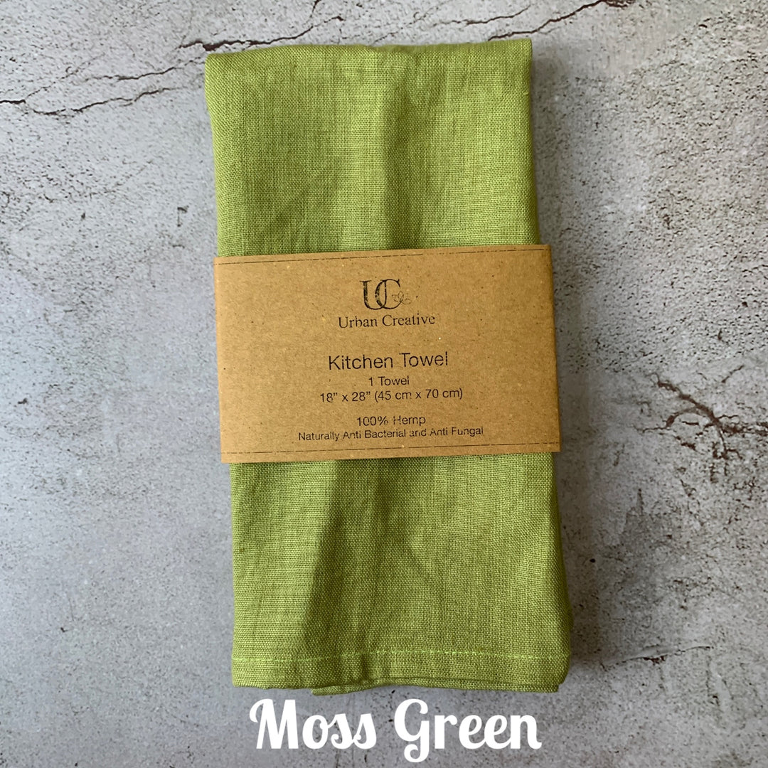 Kitchen Towels | Anti Bacterial/Fungal | Hemp Fabric | Set of 2 