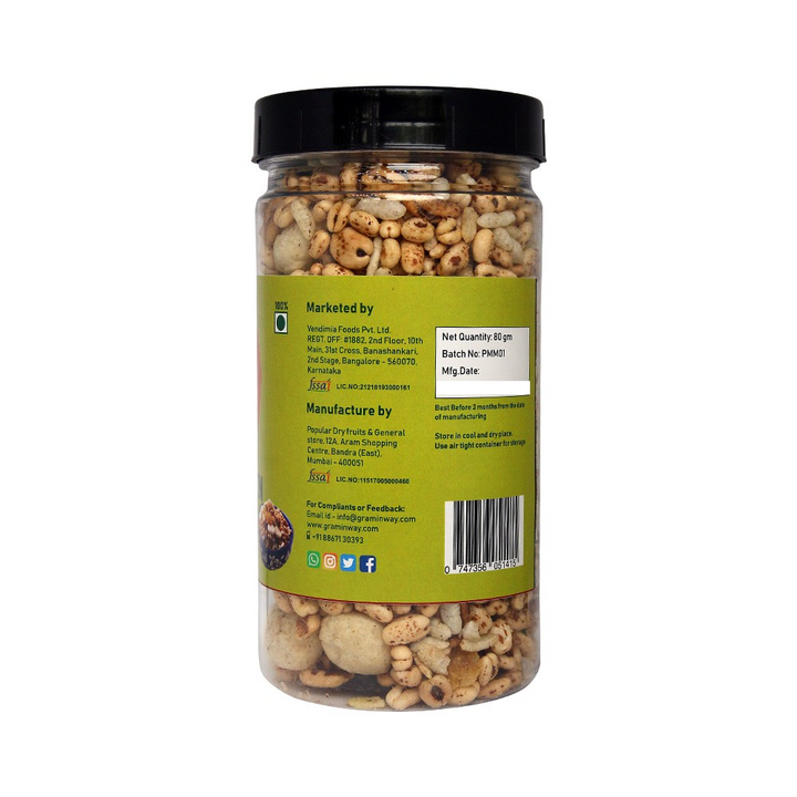 Puffed Multigrain Mixture | Healthy Snack | 100% Natural | Jar of 80 GM