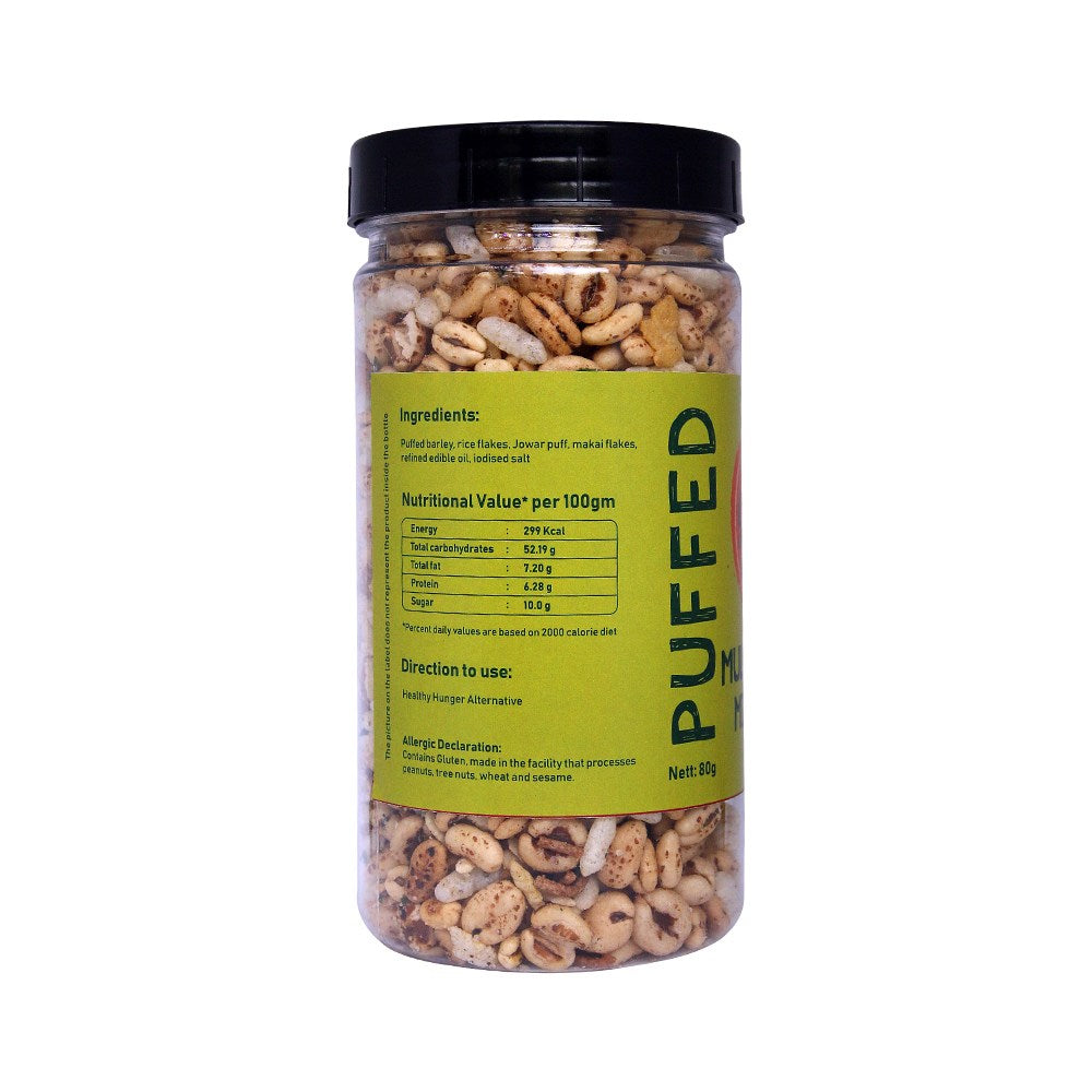 Puffed Multigrain Mixture | Healthy Snack | 100% Natural | Jar of 80 GM