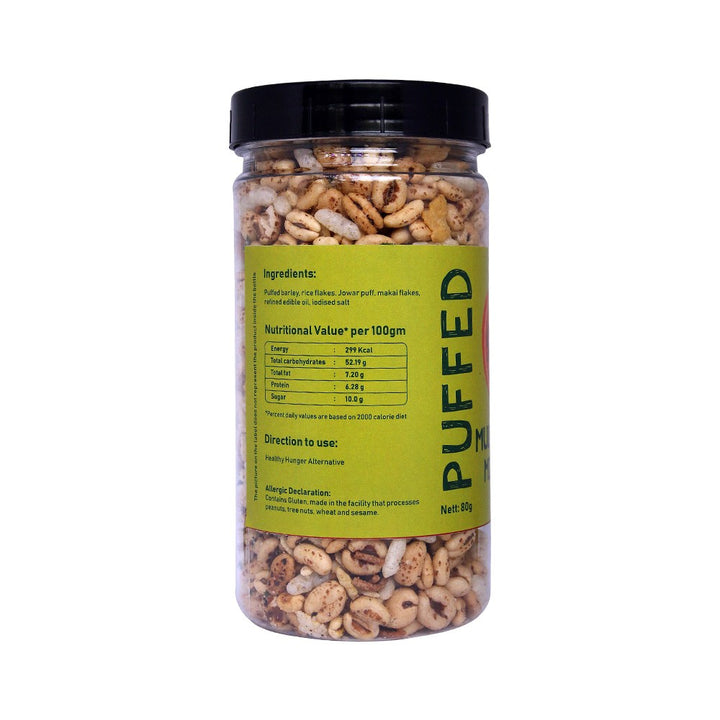 Puffed Multigrain Mixture | Healthy Snack | 100% Natural | Jar of 80 GM