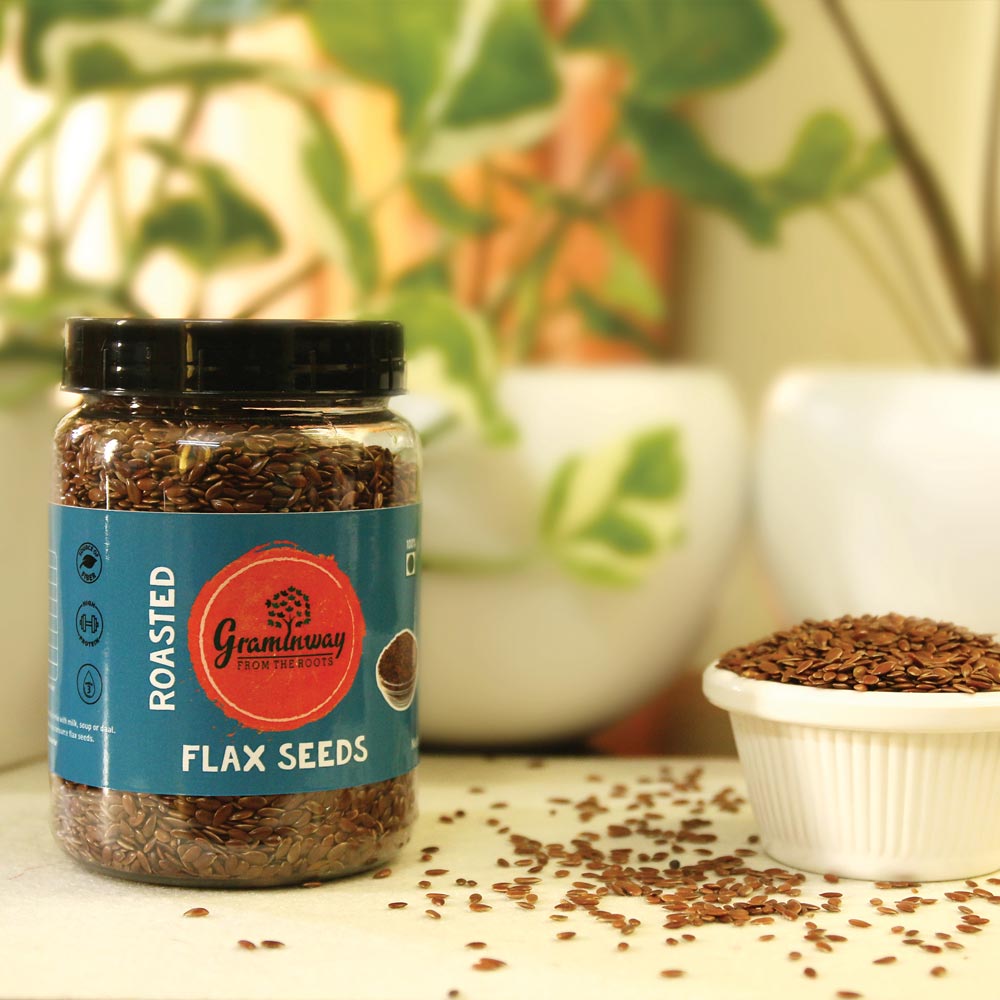 Roasted Flax Seeds | Sourced From Farms | Pleasant Nutty Flavour | 200 GM