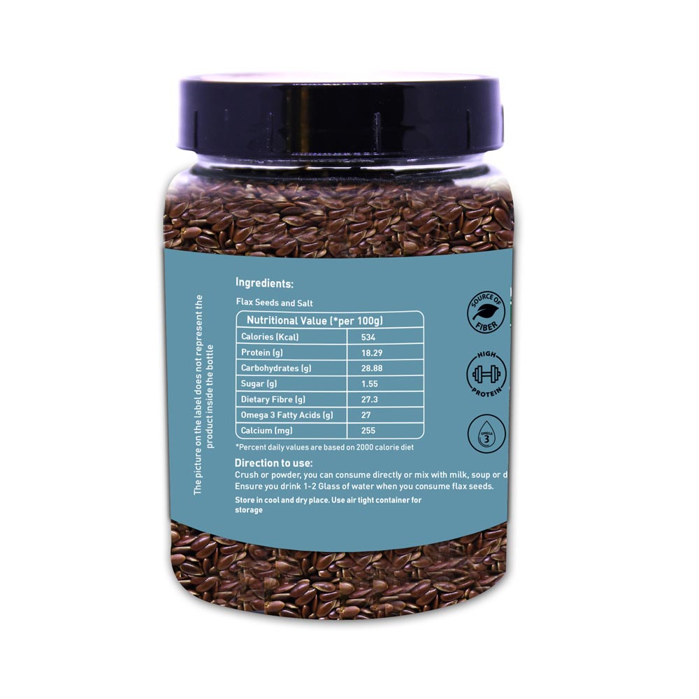 Roasted Flax Seeds | Sourced From Farms | Pleasant Nutty Flavour | 200 GM