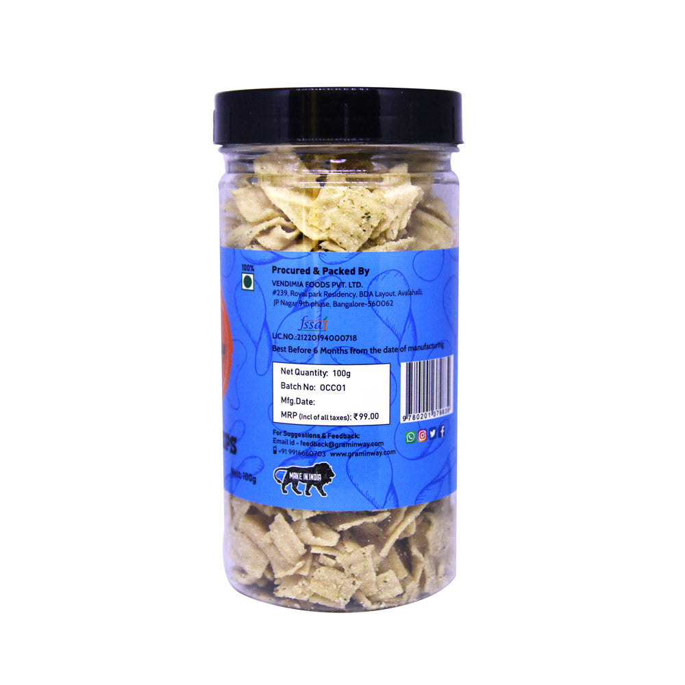 Cream Onion Oats Chips | Farmer Sourced Oats | Chemical Free Snacking | 100 GM