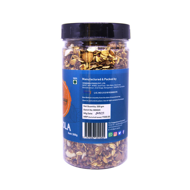 Multi Millet Granola | Delicious And Healthful Breakfast Cereal | Bottle of 300 GM