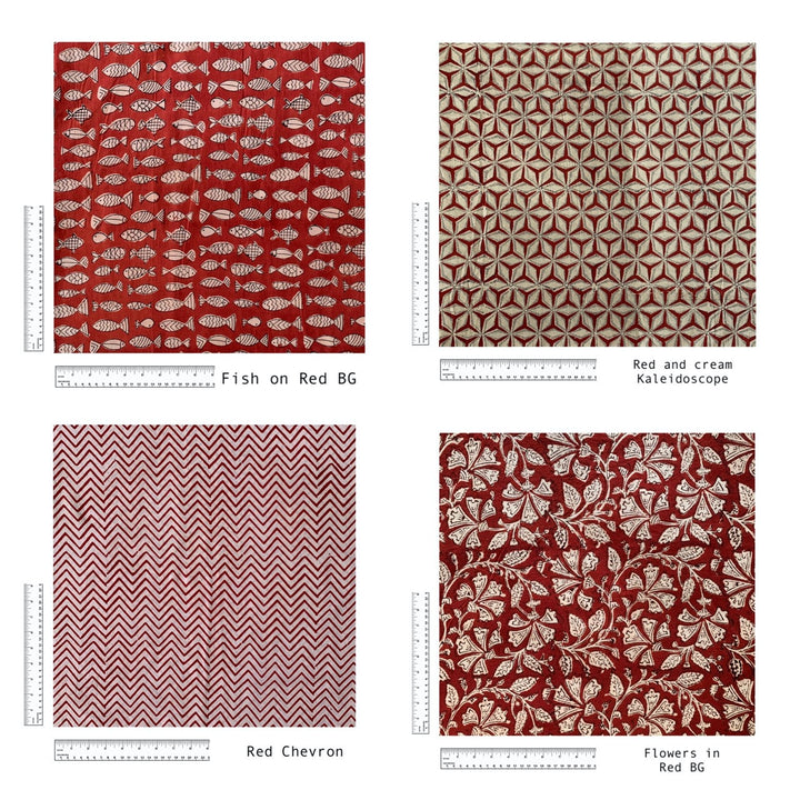 Fabric Gift Wrapping | Set of 3 Assorted Prints And Colours