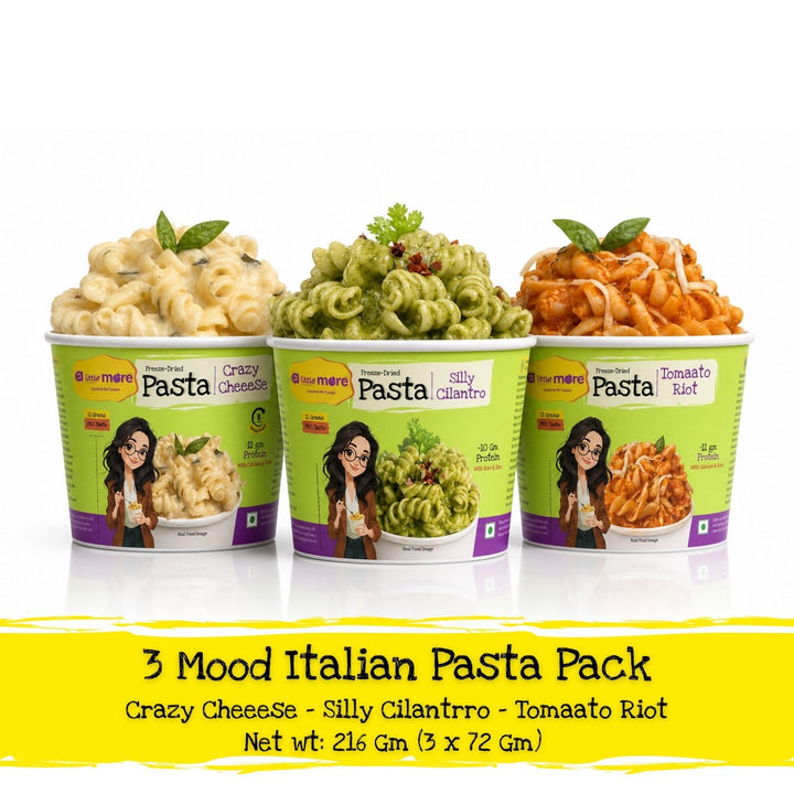 3 Moods Italian Instant Pasta | Crazy Cheeese, Silly Cilantrro & Tomaato Riot