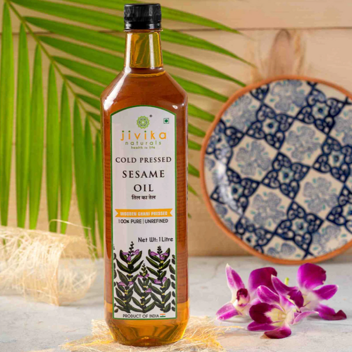 Sesame Oil | Antioxidant Rich | Wooden Ghani Cold Press | Unrefined | Pet Bottle of 1 L