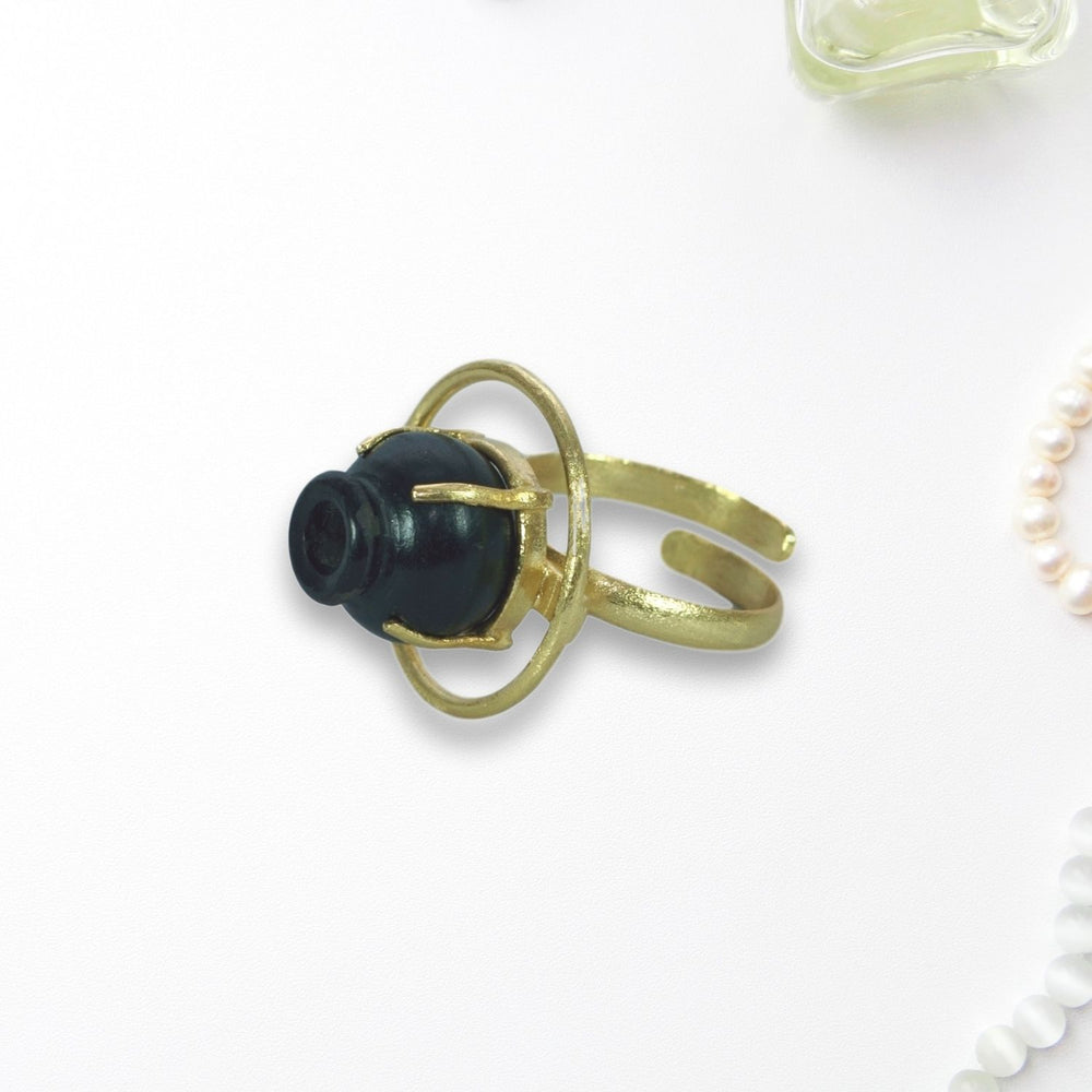 Kalash Ring | Conceptual Jewellery | 22kt Gold Plated |  Hand-Crafted | Dramatic Design