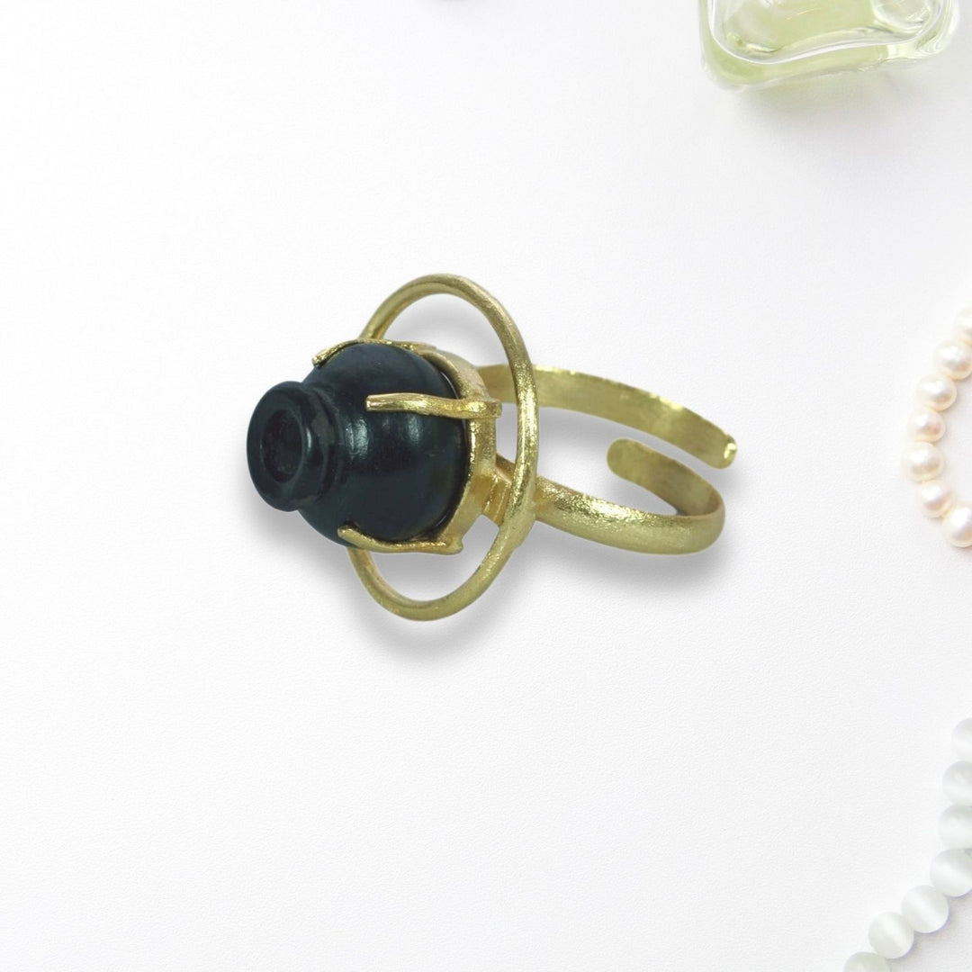 Kalash Ring | Conceptual Jewellery | 22kt Gold Plated |  Hand-Crafted | Dramatic Design