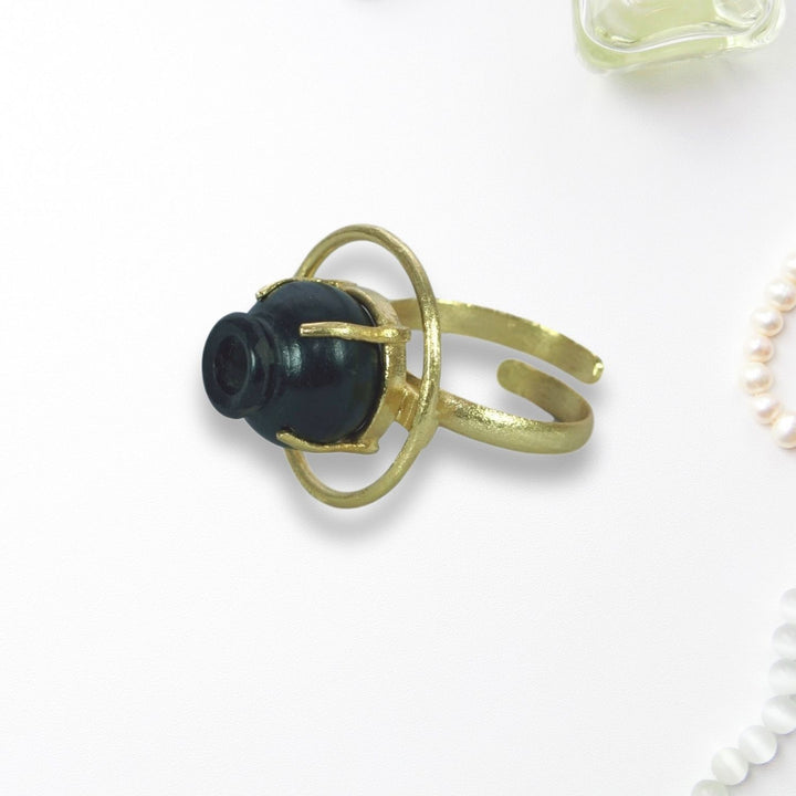 Kalash Ring | Conceptual Jewellery | 22kt Gold Plated |  Hand-Crafted | Dramatic Design