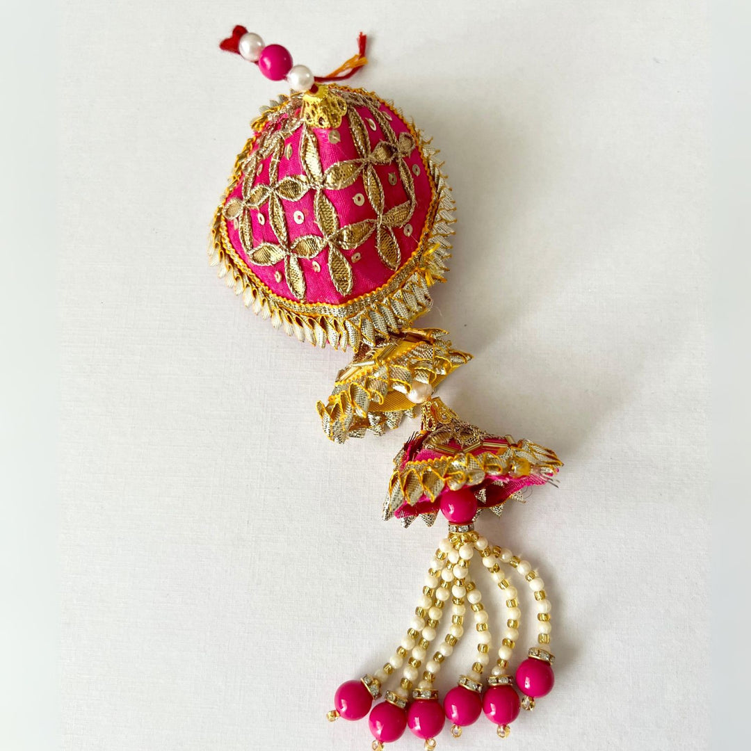 Khushi Gota Patti Lumba | Traditional Decorative | Hand-Crafted | Pink