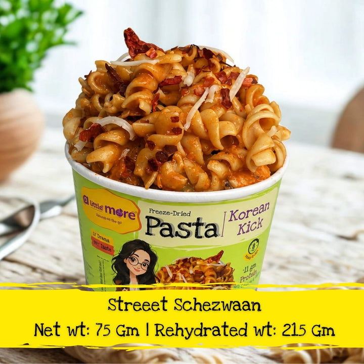 Korean Kick Instant Pasta | Freeze Dried - Ready To Eat Food | Travel Ready | 215 GM