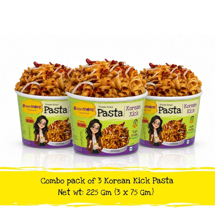 Ready To Eat Food | Korean Buldak Pasta | Cup Pack of 3 | Freeze Dried | Cheesy & Fiery