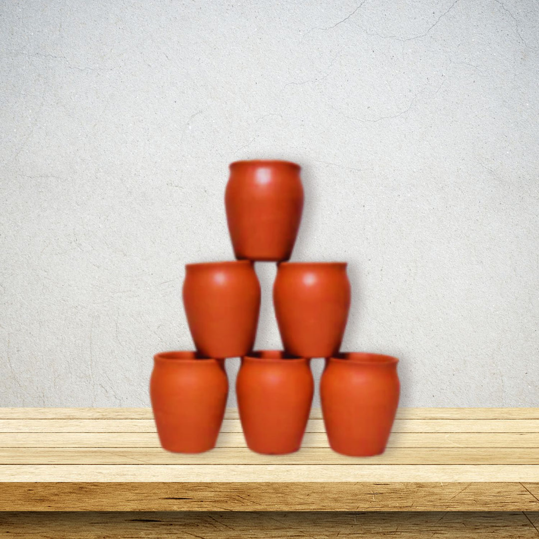 Kullad/Clay Cups | Traditional And Rustic Drink Ware Charm | 6 Piece Set