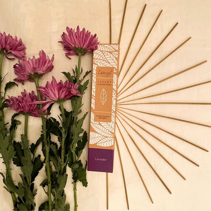 Lavender Incense Stick, Hand-Rolled, No charcoal Fumes, Recycled Flowers, All Natural, Aromatic, Floral Calming