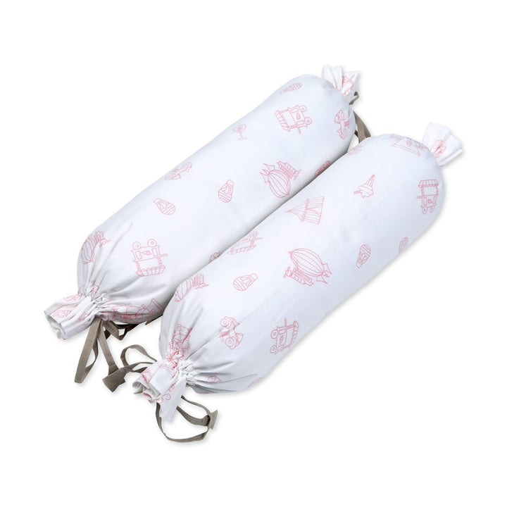 Light Pink Cot Dohar Bedding Set For Babies | Soft Cotton | Set Of 5