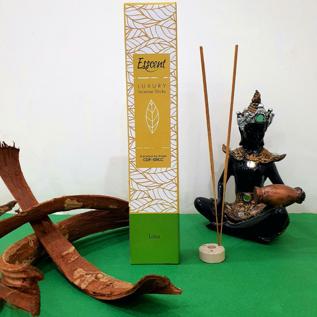 Loban Incense Sticks, Hand-Rolled, No charcoal Fumes, Recycled Flowers, All Natural, Aromatic, Peace Calming