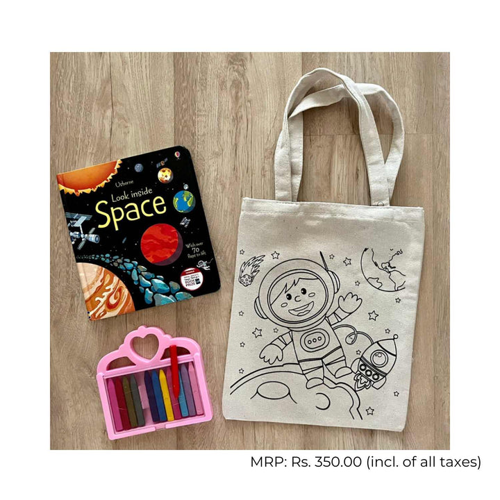 Little Space Explorer Tote Bag | DIY Activity | Birthday Return Gift | Eco-Friendly