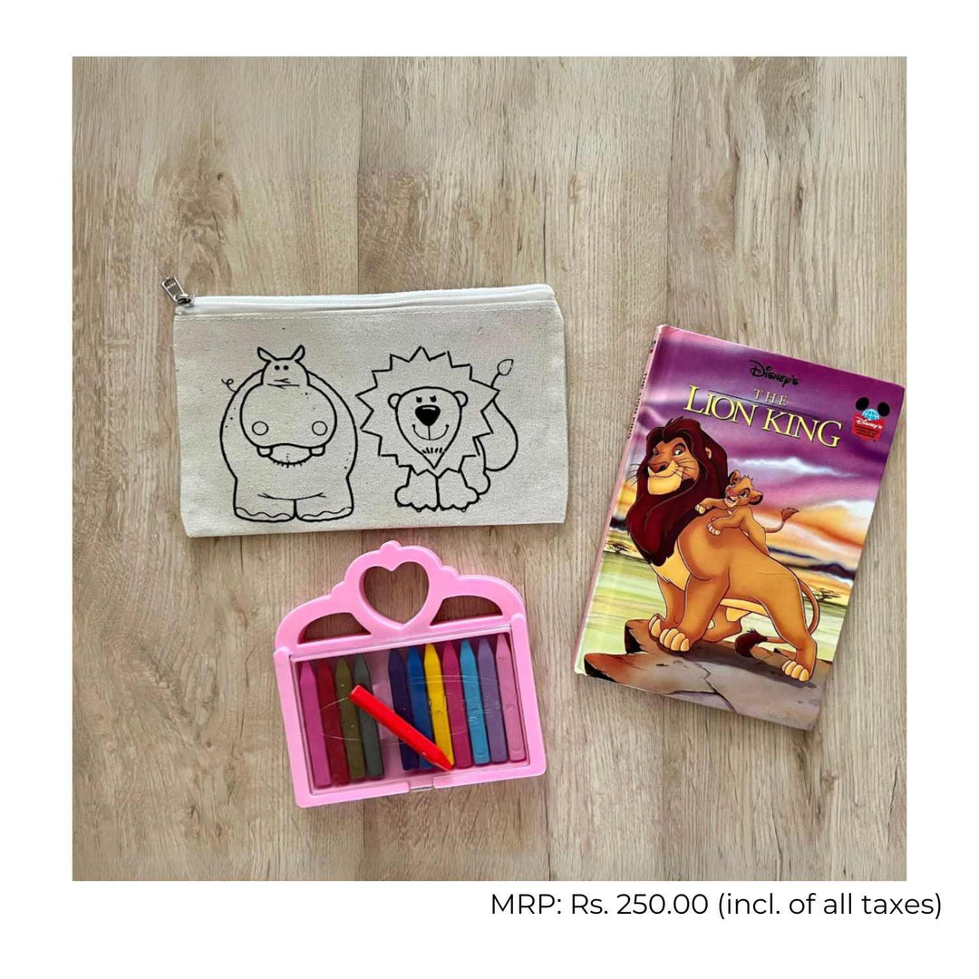 Lion & Hippo Pouch Bag | DIY Activity | Birthday Return Gift | Eco-Friendly