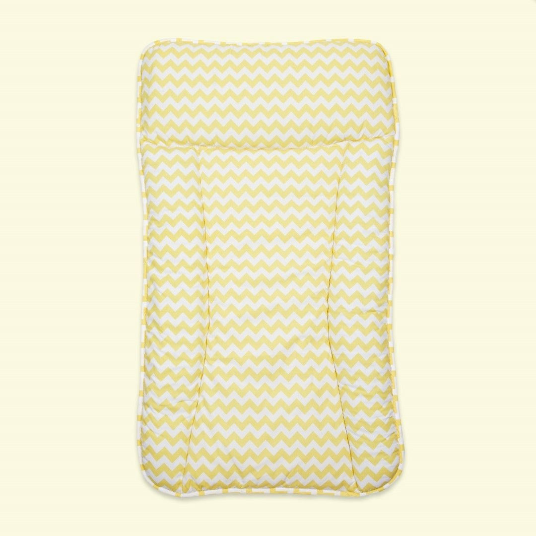 Hand-Crafted Sunshine Print Changing Mat For Babies | Baby Essentials | Organic Cotton | Yellow