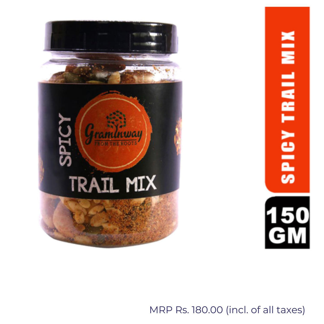 Spicy Trail Mix of Dry Fruits | Anytime Anywhere Healthy Snacks | Bottle of 150 GM