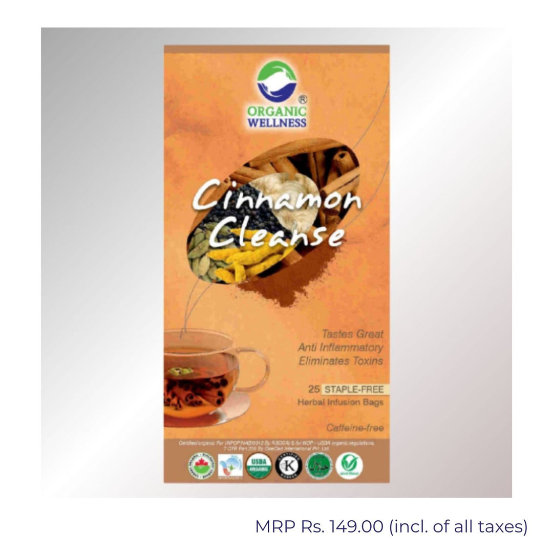 Cinnamon Cleanse Herbal Tea | Caffeine-Free | 25 Staple Free Tea Bags