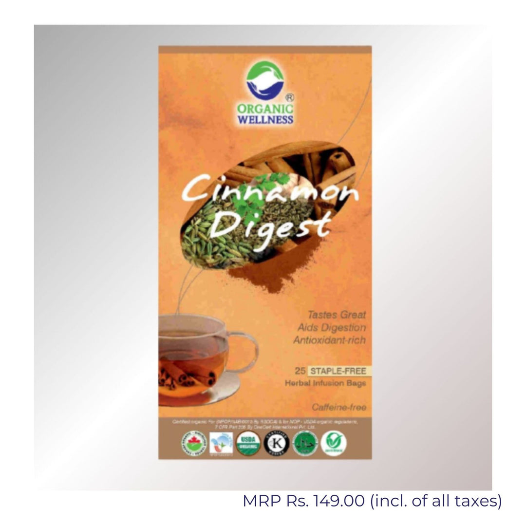 Cinnamon Digest Herbal Tea | Caffeine-Free | 25 Staple Free Tea Bags