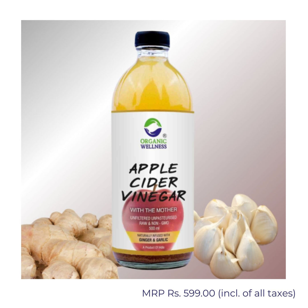 Apple Cider Vinegar with Mother, Ginger & Garlic | Natural | 500 ML