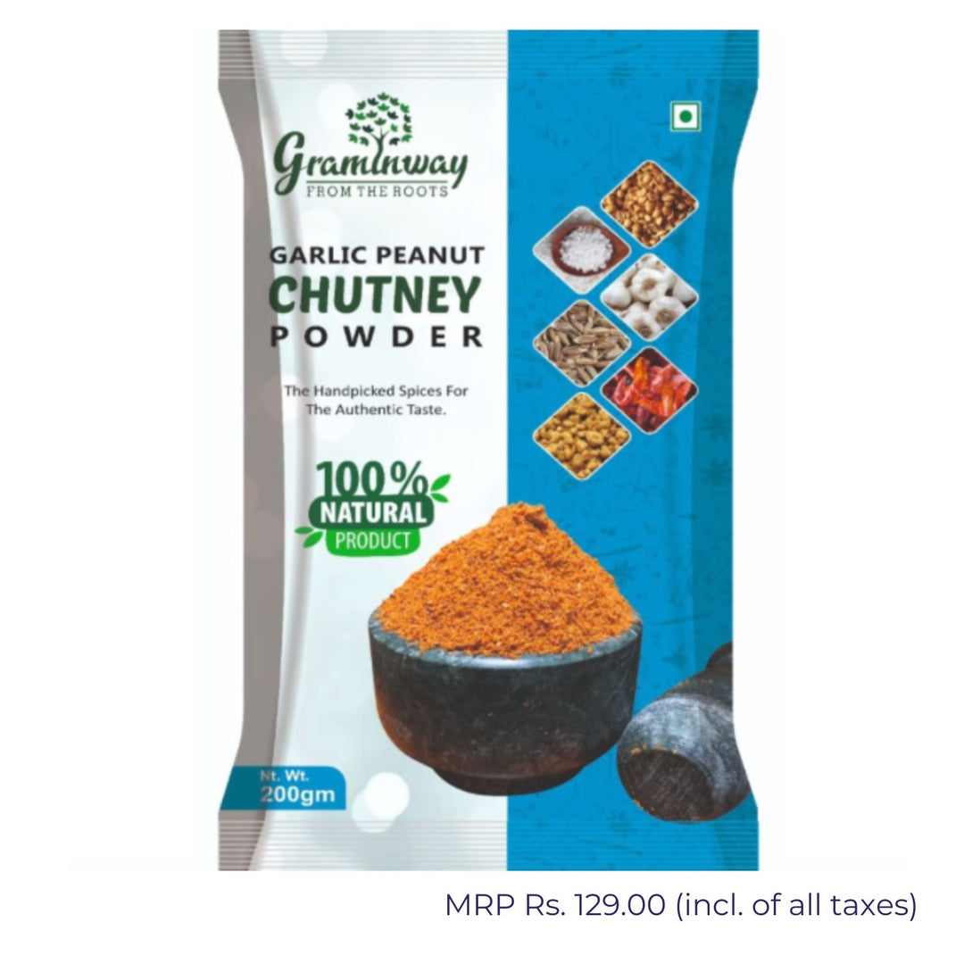 Garlic Peanut Chutney Powder | Authentic Solapur Accompaniment | 200 GM