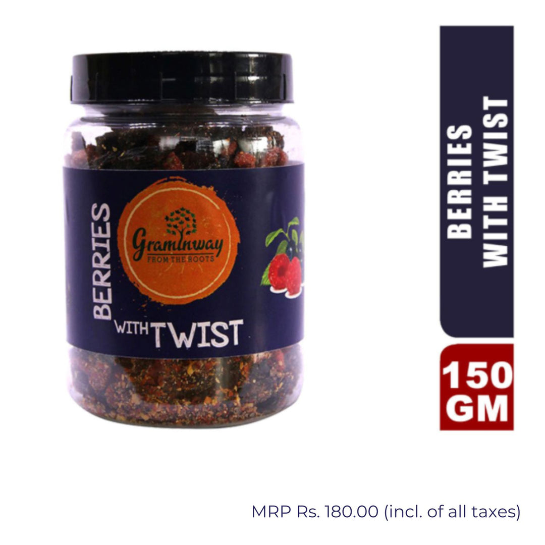 Berries with Twist | Healthy Snack On-the-Go | Antioxidant Rich | Bottle of 150 GM