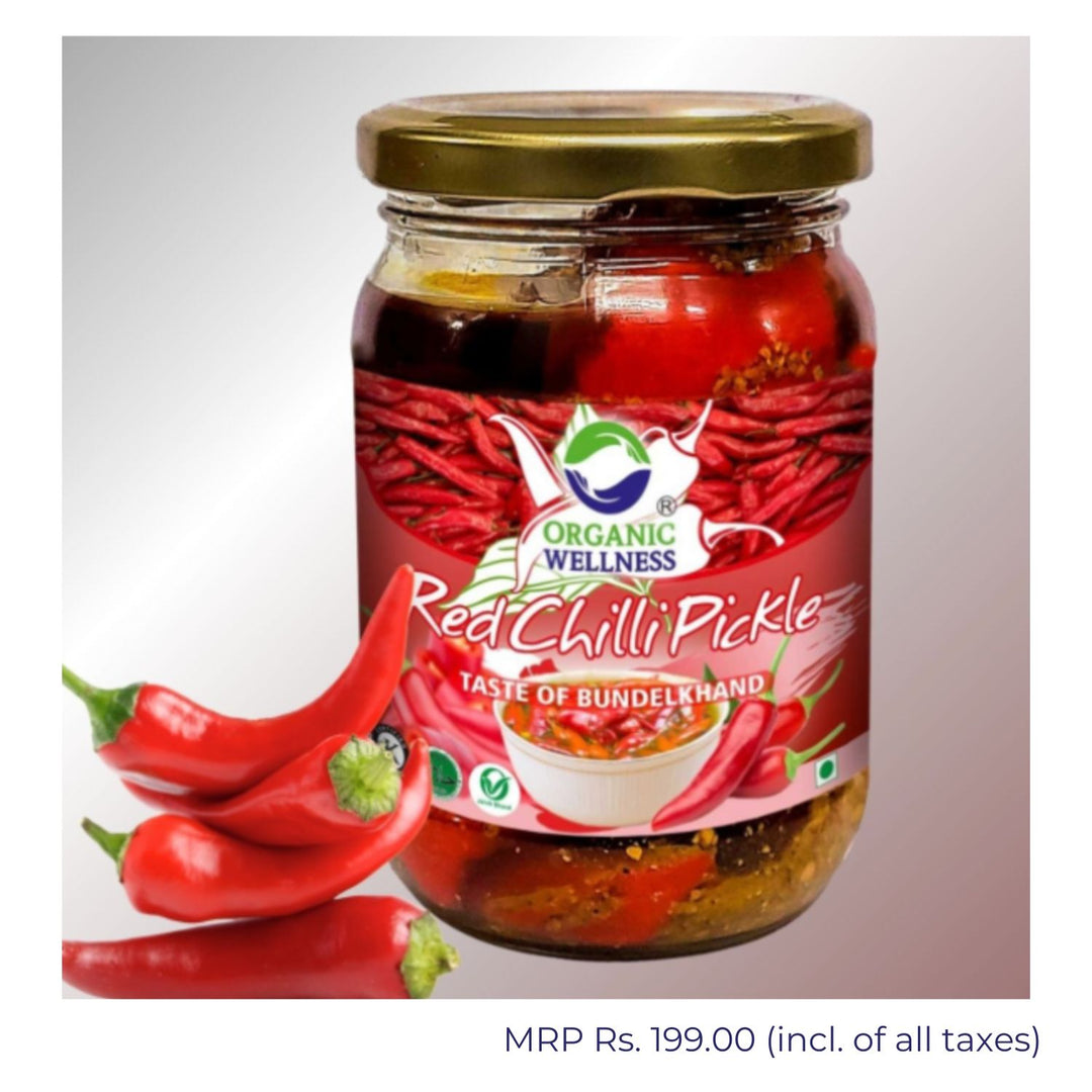 Stuffed Red Chilli Pickle | Hot & Spicy | Stimulates Appetite | 250 GM