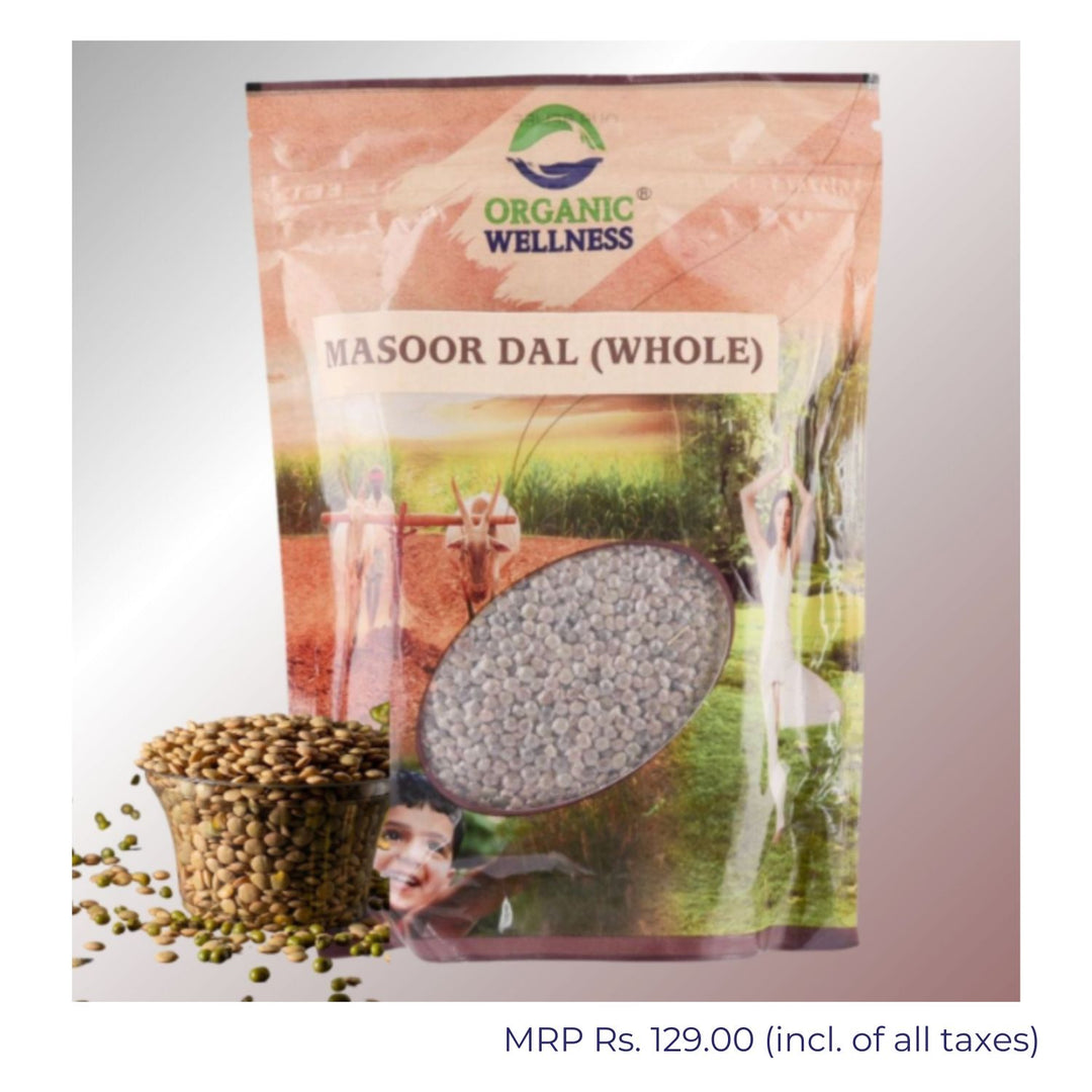 Masoor Dal Sabut (Indian Brown Lentils) | Organic | High-Protein | 450 GM