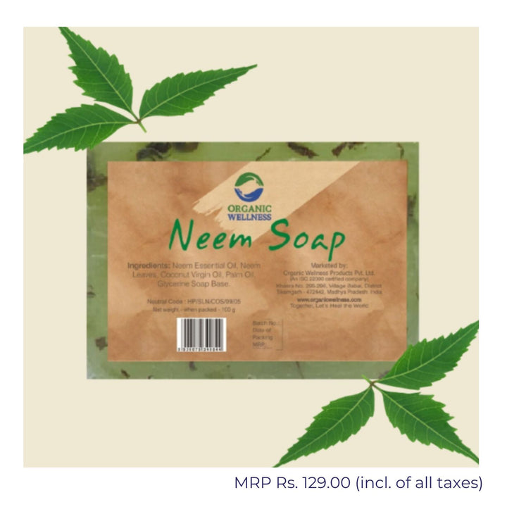 Natural Neem Soap | Antibacterial | Cruelty-Free | Paraben-Free | 100 GM