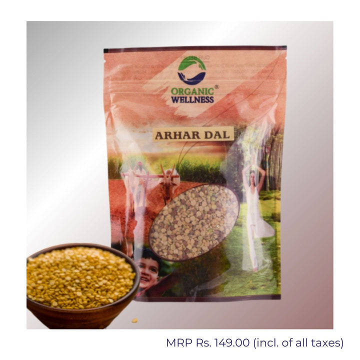 Arhar Dal (Pigeon Peas) | Split & De-husked | Organic & Unpolished | 450 GM