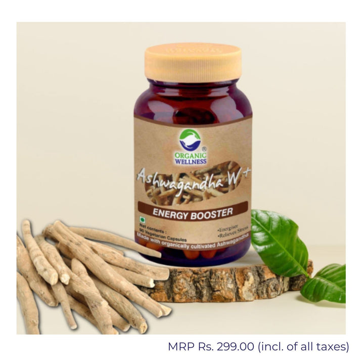 Ashwagandha W+ Supplements |  Rejuvenating | 90 Capsules