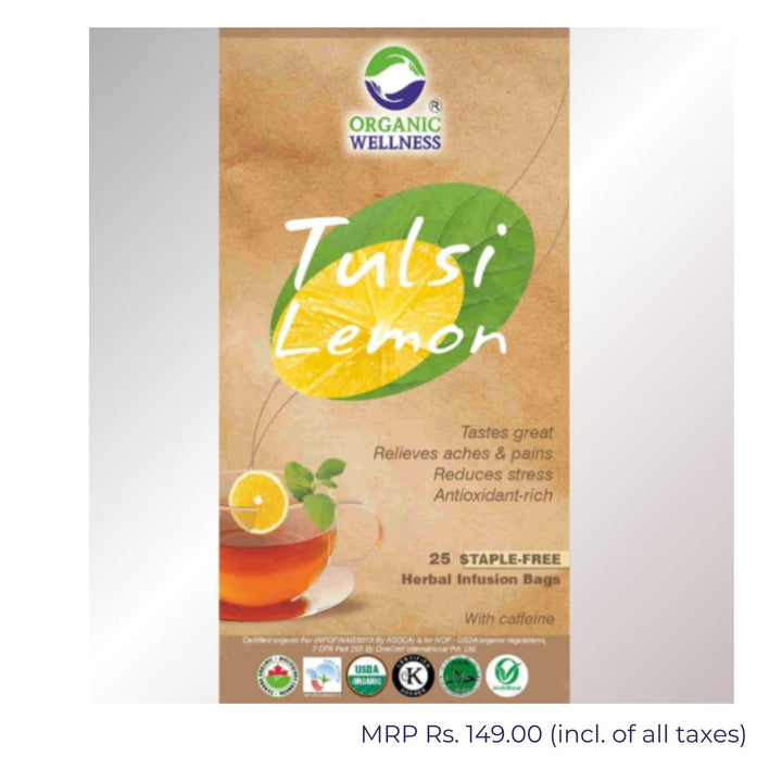 Tulsi Lemon Tea | Refreshing & Nurturing | 25 Staple-Free Tea Bags