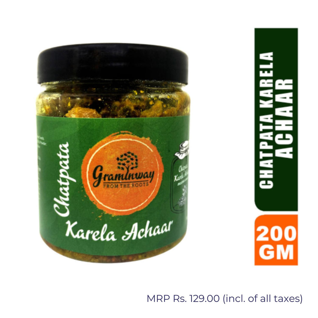 Chatpata Karela Achar | Savoury Tangy And Healthful | Bottle of 200 GM