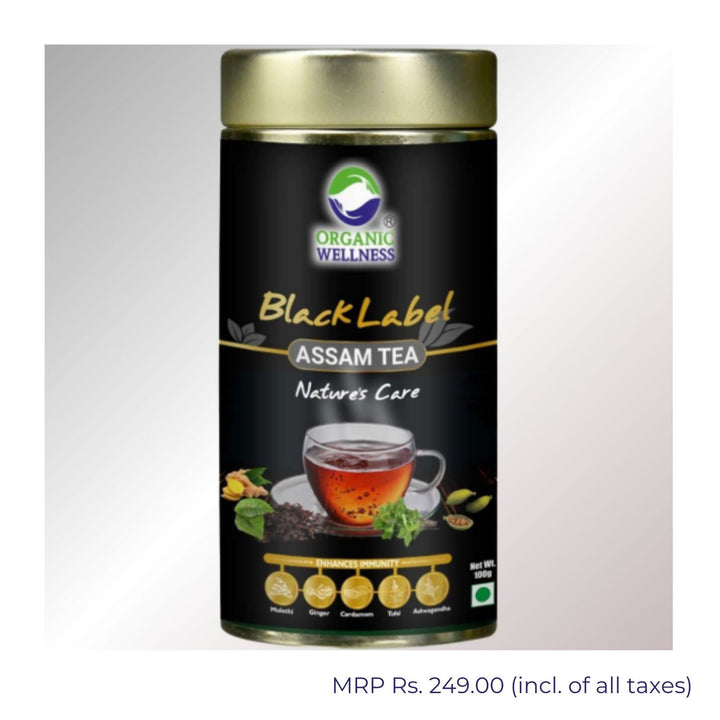 Assam Black Label Tea | Natural & Organic Ingredients | 100 GM Tin