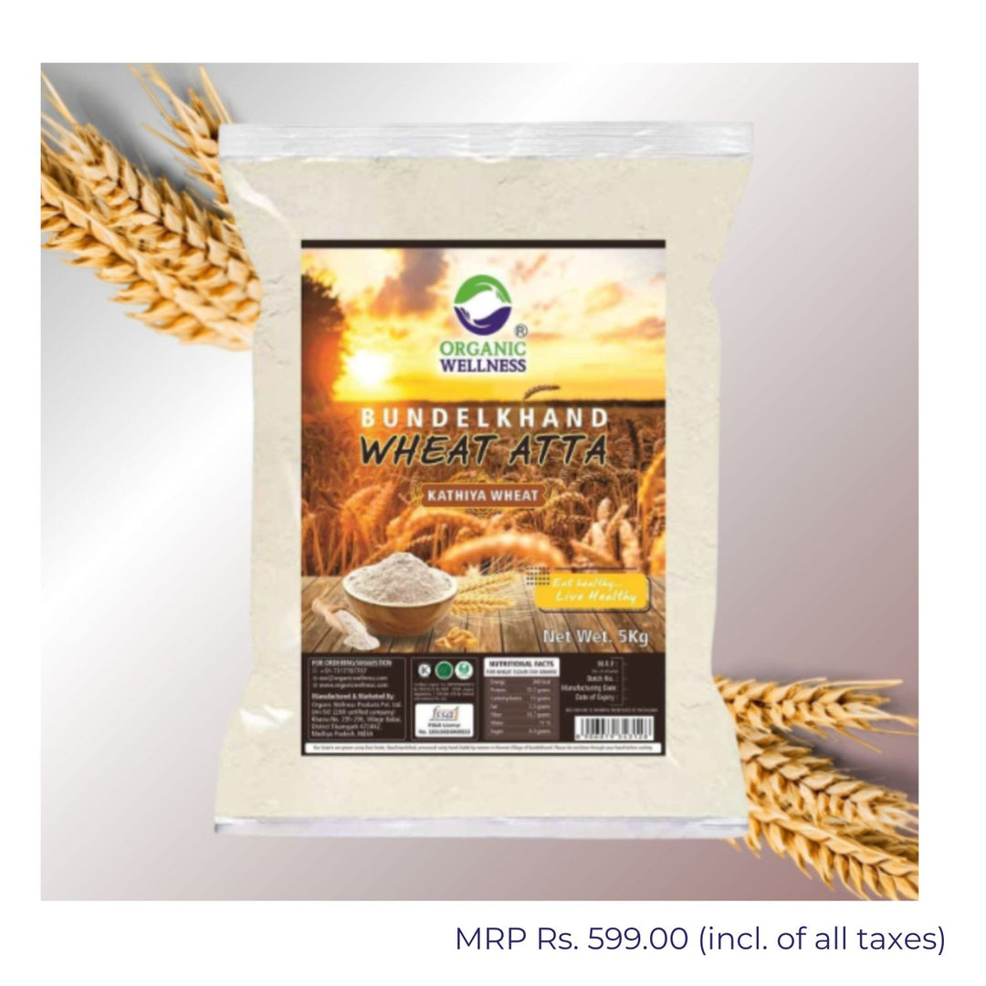 Kathiya Whole Wheat Flour | Emmer Wheat | Diabetic Friendly | 5 KG