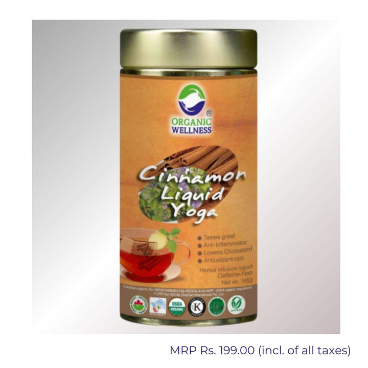 Cinnamon Liquid Yoga Herbal Tea | Caffeine-Free | Tin Pack Of 100 GM