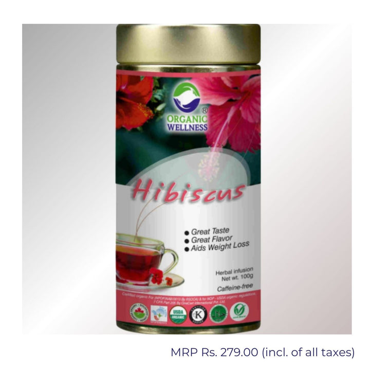 Blossom Hibiscus Tea | Anti-Oxidant Rich | Caffeine-Free | 100 GM Tin Pack