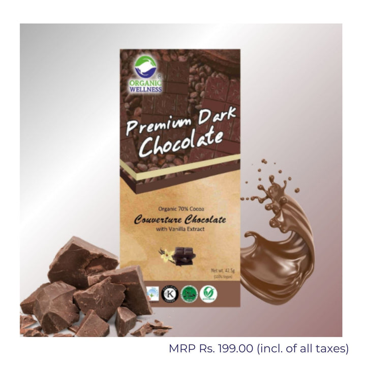 Premium Dark Chocolate | Couverture Chocolate | 100% Organic | 42.5 GM