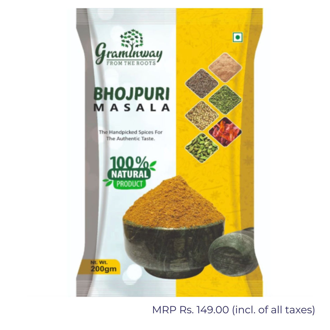 Bhojpuri Masala | Hand Pounded & Locally Sourced Spice Mix | Flavourful | 200 GM