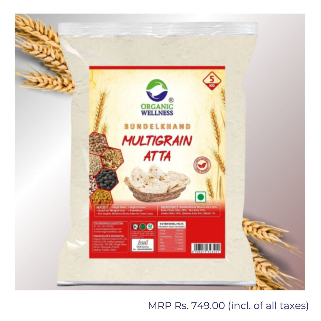 Bundelkhand Whole Wheat Multigrain Atta | High Protein & Fiber | 5 KG