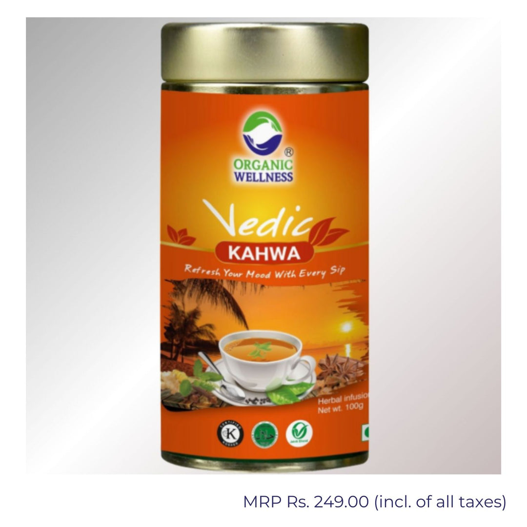 Vedic Kahva Tea | Refreshing & Therapeutic Herbal Tea | 100 GM Tin