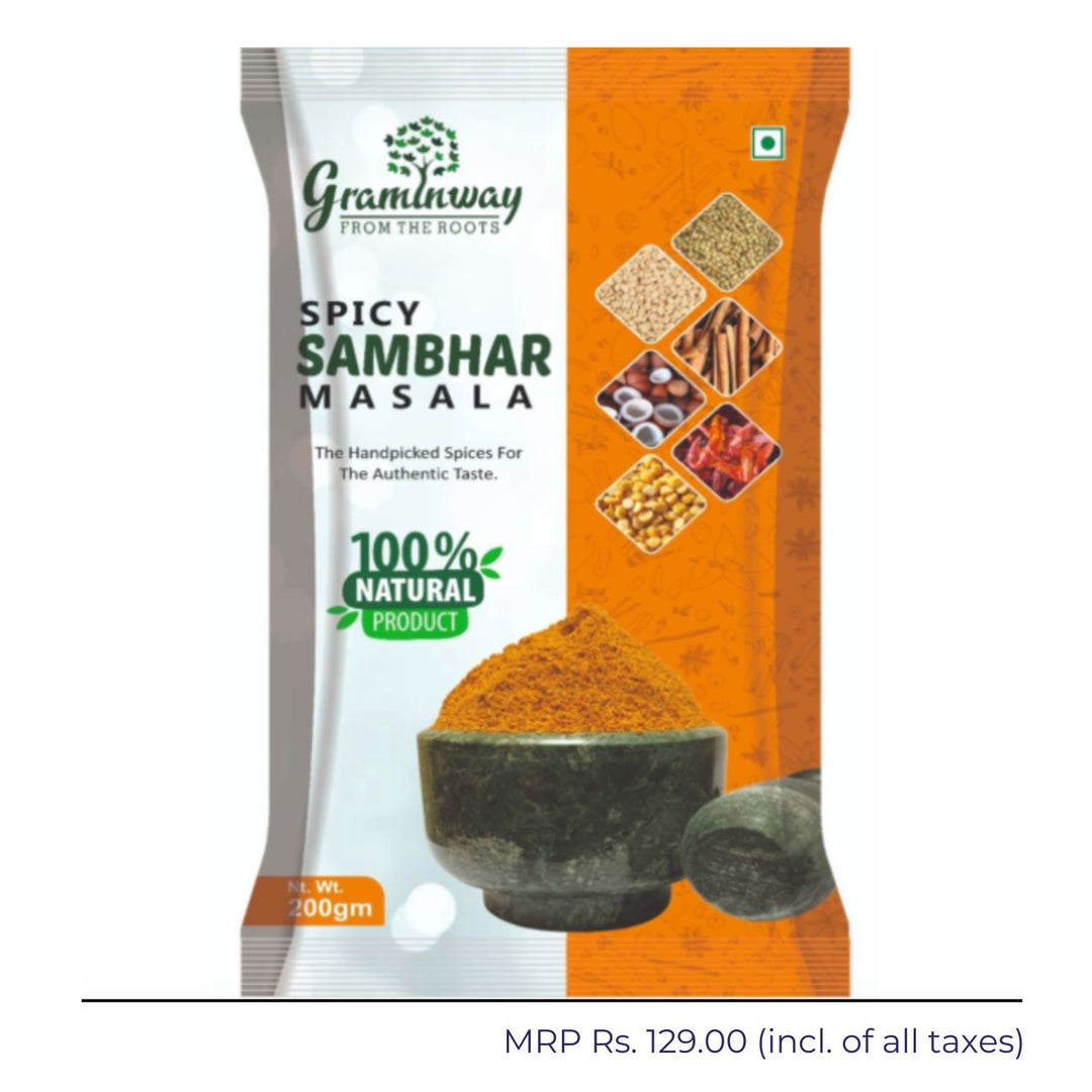 Spicy Sambhar Masala | Assortment South Indian Spices | Flavorful | 200 GM