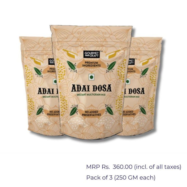 Adai Dosa Mix | Protein Rich Breakfast | Authentic Flavour | Pack of 3