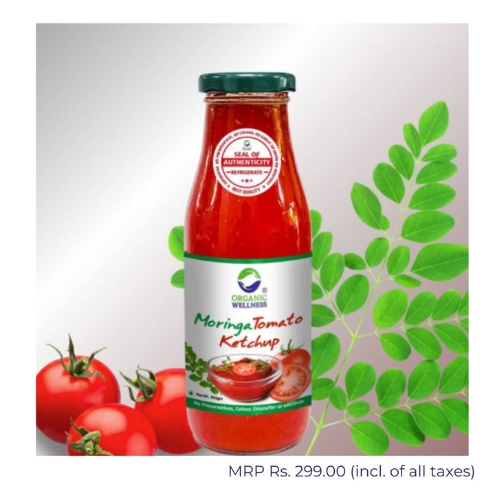 Moringa Tomato Ketchup | Emulsifier-Free | Made From Low Sugar | 350 GM