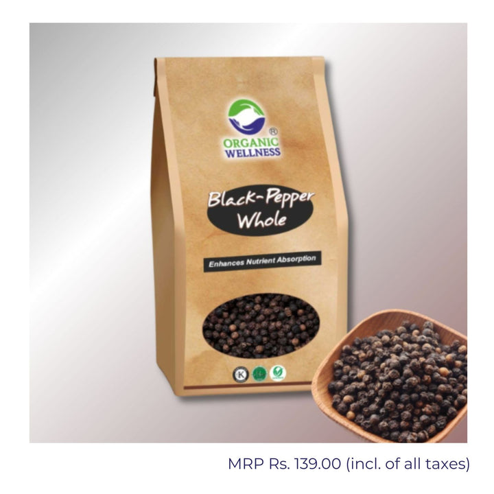 Aromatic Black Pepper Whole | Enhances Nutrient Absorption | 75 GM