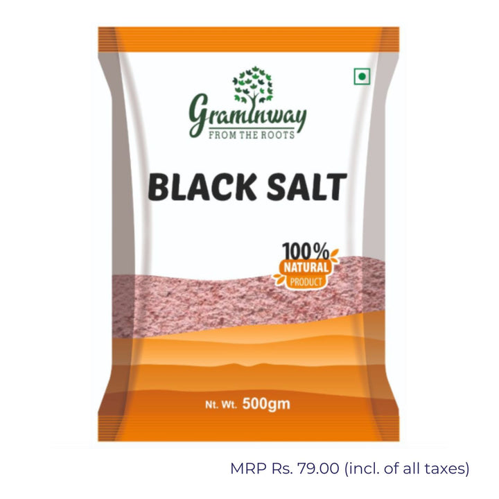 Black Salt | Himalaya Sourced | A Great Condiment for Savoury Food | 500 GM